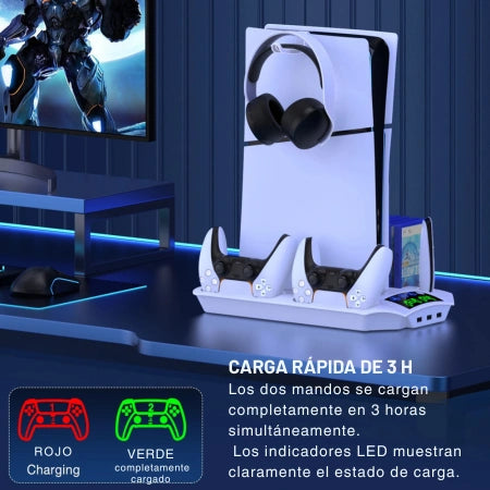 Base Refrigerante PS-5 Slim + 2Cargadores Incorporados